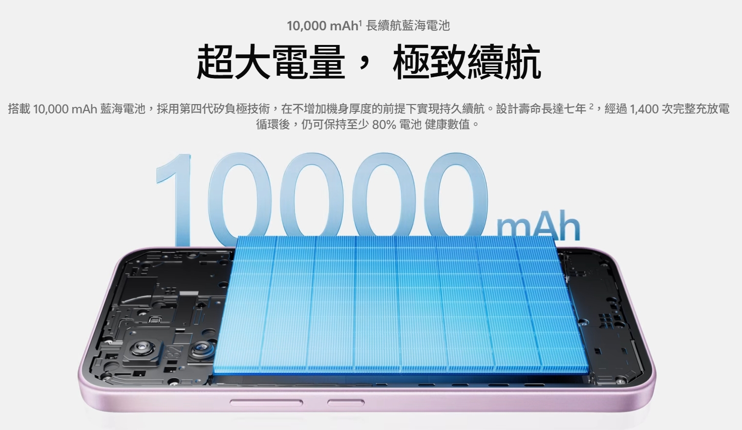 vivo V80 Lite 10000mAh 大電池長續航