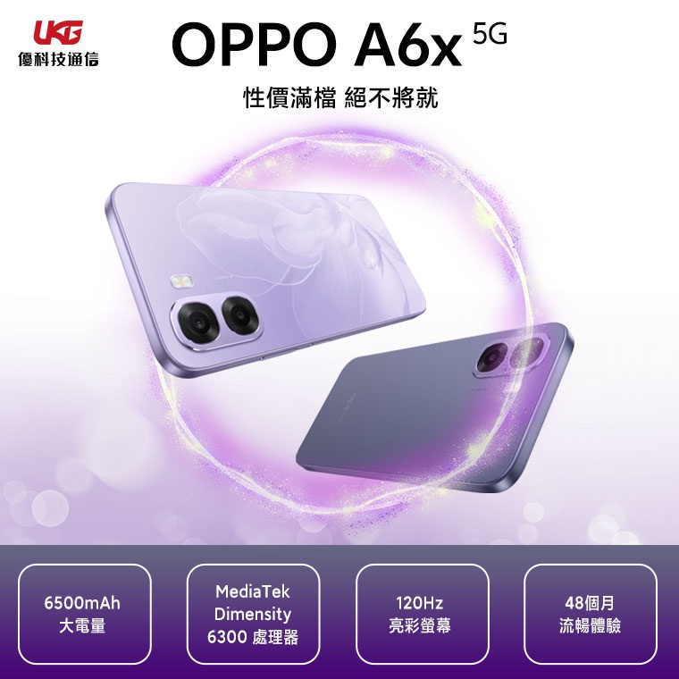 【2026平價手機】OPPO A6x 5G 登場！續航最強 大電量手機推薦